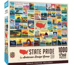 Masterpieces Anderson Design Group State Pride Puzzle – 1000 Piece