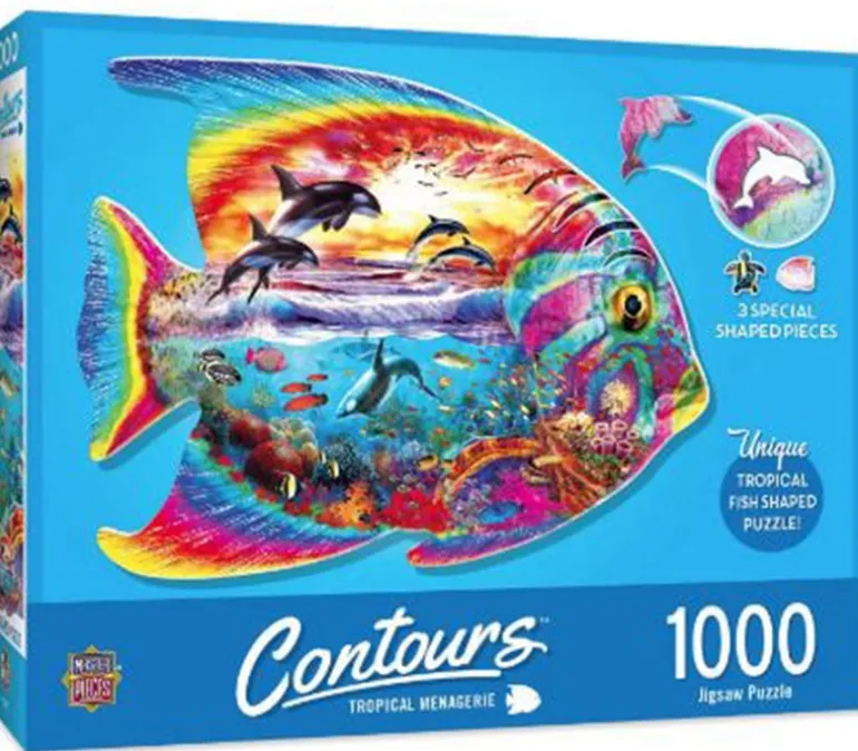 Masterpieces Contours Tropical Menagerie Puzzle – 1000 Piece
