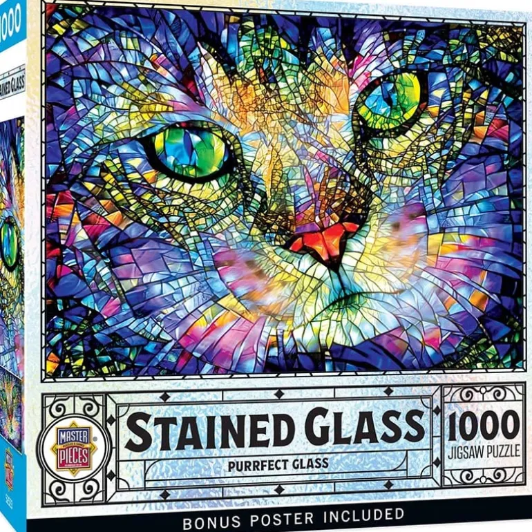 Masterpieces Stained Glass Flowers in Bloom Puzzle – 1000 Piece