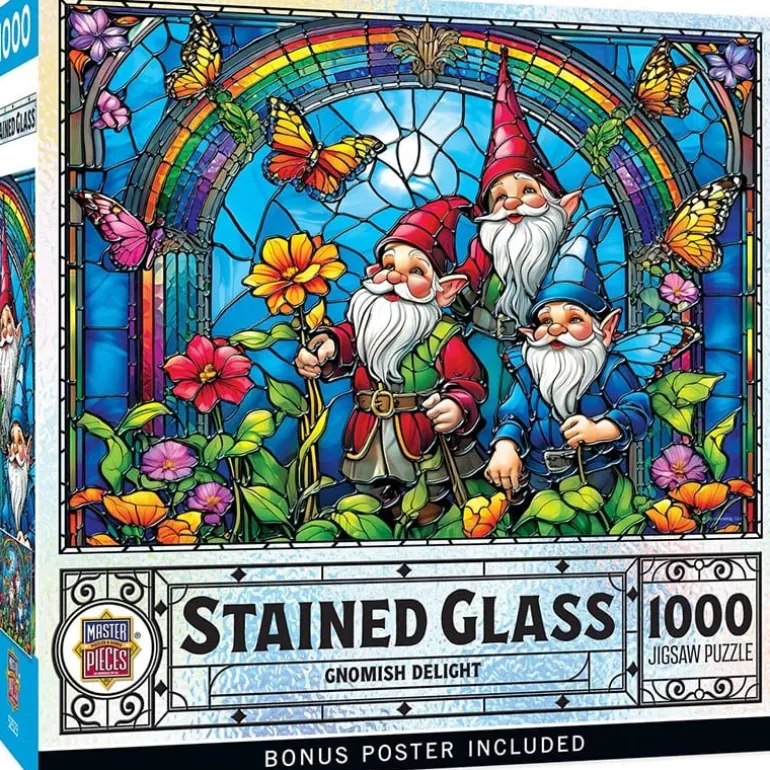 Masterpieces Stained Glass Flowers in Bloom Puzzle – 1000 Piece
