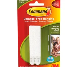 3M Command Narrow Picture Hanging Strips – 4 Pack