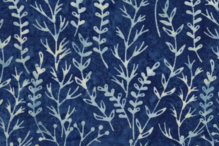 Meadow Brook Batiks Queen Anne’s Lace in Blue