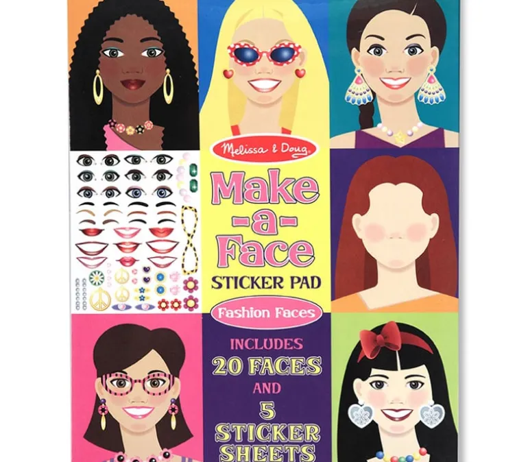 Melissa and Doug Make A Face Sticker Pad – 11-inch x 14-inch