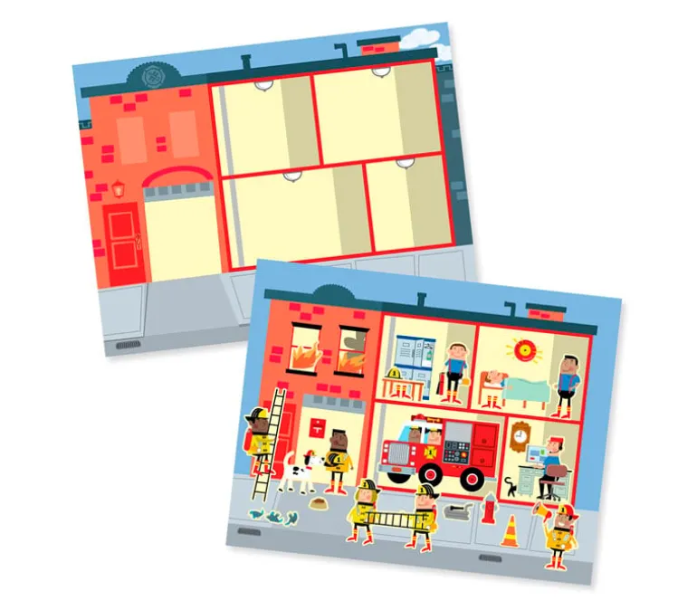 Melissa and Doug Reusable Sticker Pad – 11-inch x 14-inch – My Town