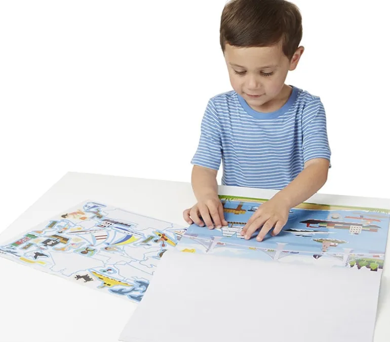 Melissa and Doug Reusable Sticker Pad – 11-inch x 14-inch – Vehicles