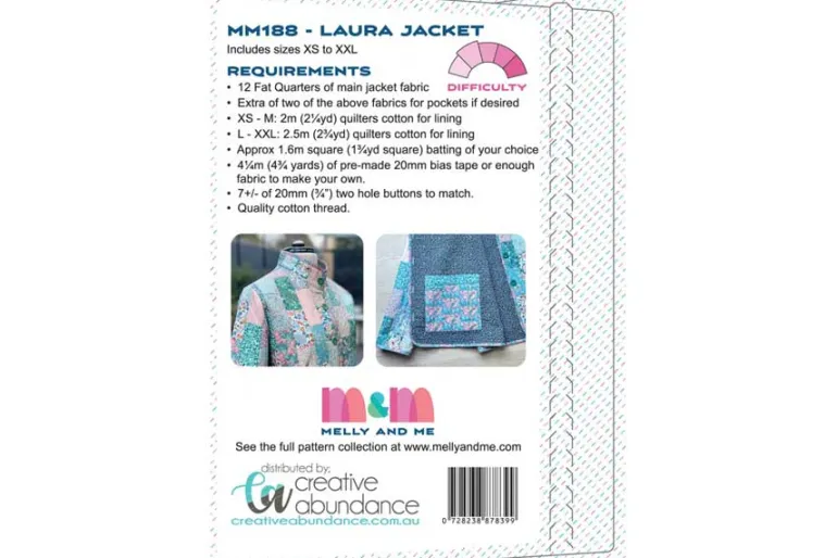 Melly & Me Laura Quilted Jacket Sewing Pattern