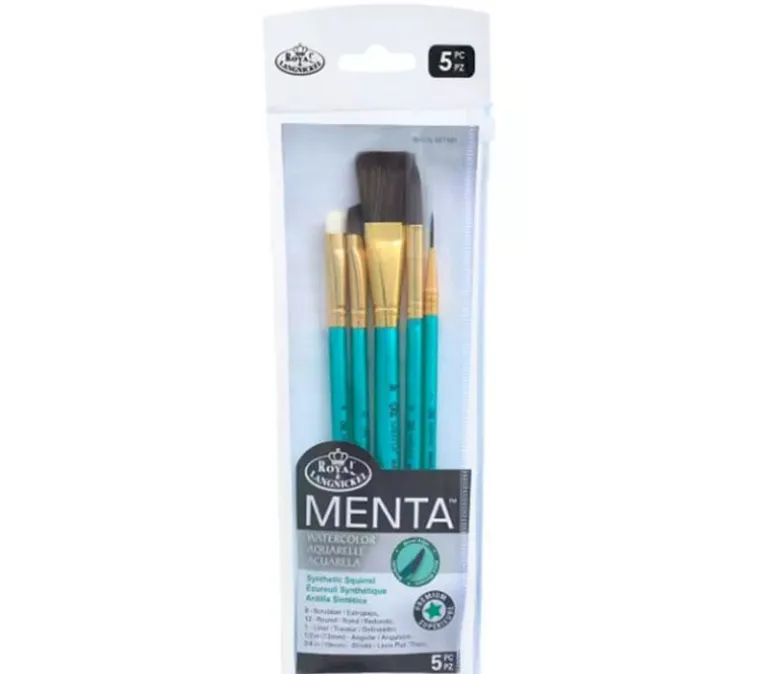 Menta Long Handle Variety Set – Synthetic Squirrel – 5 Piece