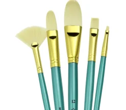 Menta Long Handle Variety Set – Synthetic White Bristle – 5 Piece