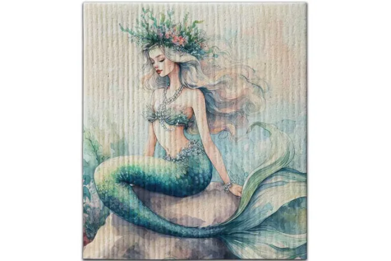Mermaid Swedish Towel Dishcloth