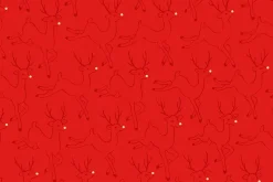 Merry Mix Deer Toile Green & Metallic Highlights