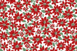 Merry Mix Poinsettia Red on White
