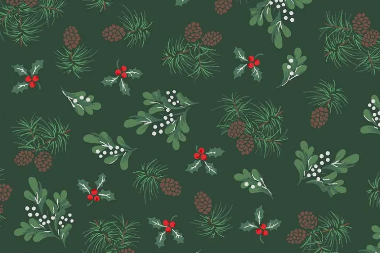 Merry Mix Snowflakes Red & Metallic Highlights