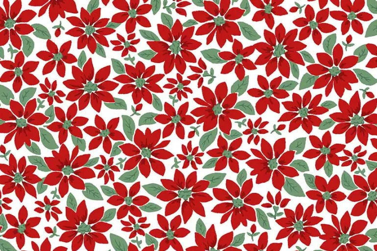 Merry Mix Star Tile Red & Metallic Highlights