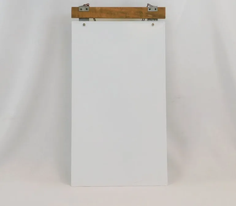 Metal and Wood Sign with Top Chain Hanger