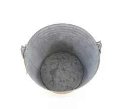 Metal Galvanized Bucket with Wood Handle