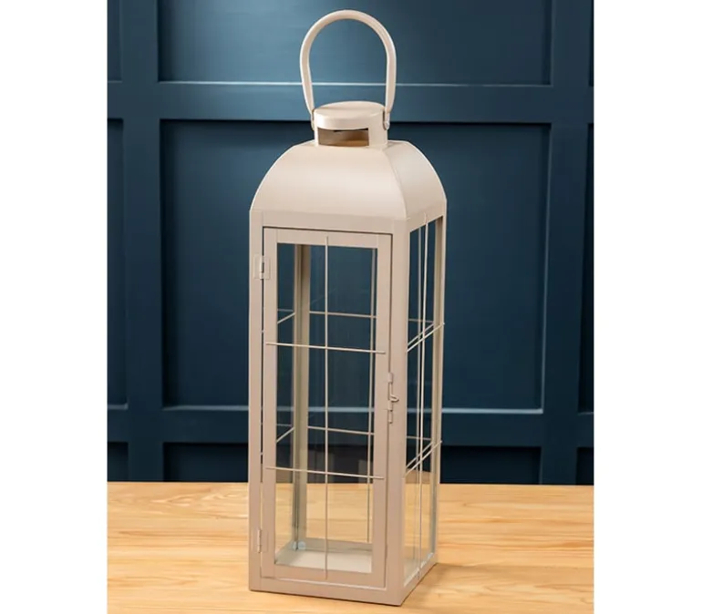 Metal Lantern – Taupe