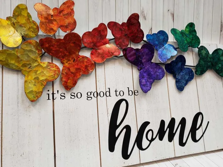 Metal Leaf Wall Décor with Copper Finish – Rustic Accent Piece