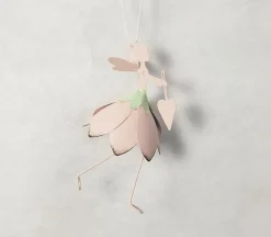 Metal Pink Fairy Ornament