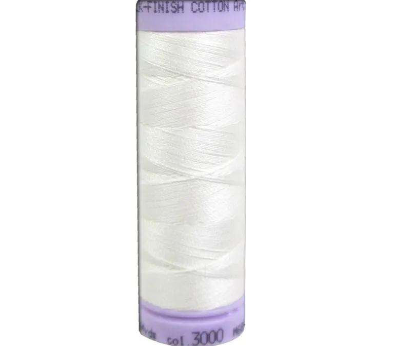 Mettler Silk Finish Cotton – #50 – 165-yards – White/Black/Gray Shades (view colors)
