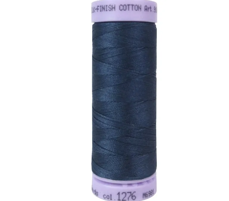 Mettler Silk Finish Cotton – #50 – 165-yards – Dark Blue Shades (view colors)