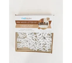 Mini Wooden Letter Set – White