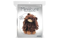 Miniature Highland Cow in Brown Amigurumi Crochet Kit