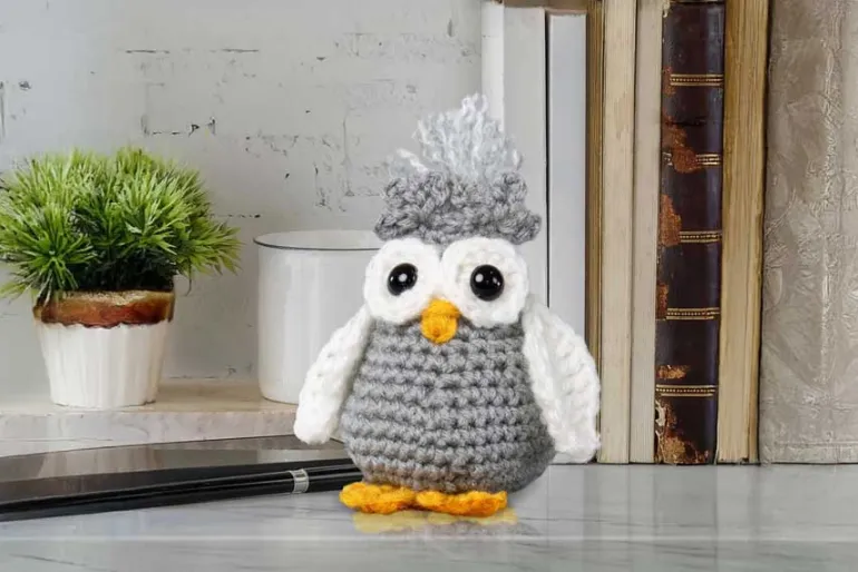 Miniature Owl Amigurumi Crochet Kit