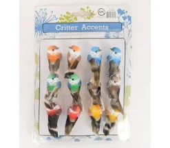 Mini Birds with Clips – 12 Piece