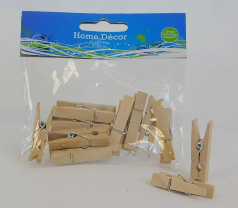 Mini Clothespins – 12 Piece