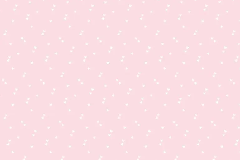 Mini Hearts Tossed on Pink