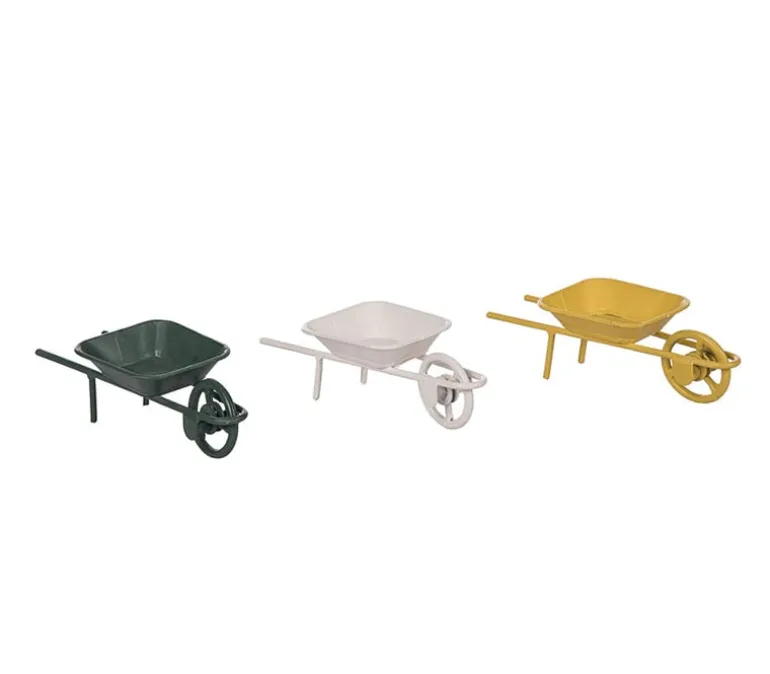 Mini Metal Wheelbarrow – 1 Wheelbarrow – Color Shipped is Randomly Picked