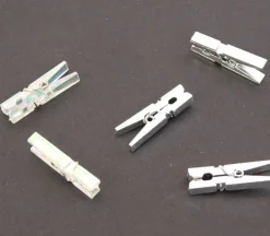 Mini Plastic Clothespins – Silver/Clear- 30 Piece