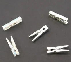 Mini Plastic Clothespins – Silver/Clear- 30 Piece
