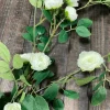 6′ Mini Rose Garland, White