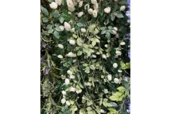 6′ Mini Rose Garland, White