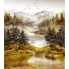 Misty Morning Inkblots in Amber