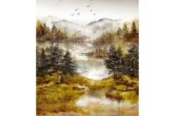 Misty Morning Inkblots in Amber