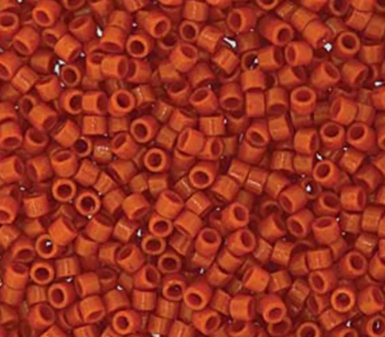 11/0 Miyuki Delica Seed Bead – Duracoat Opaque Persimmon