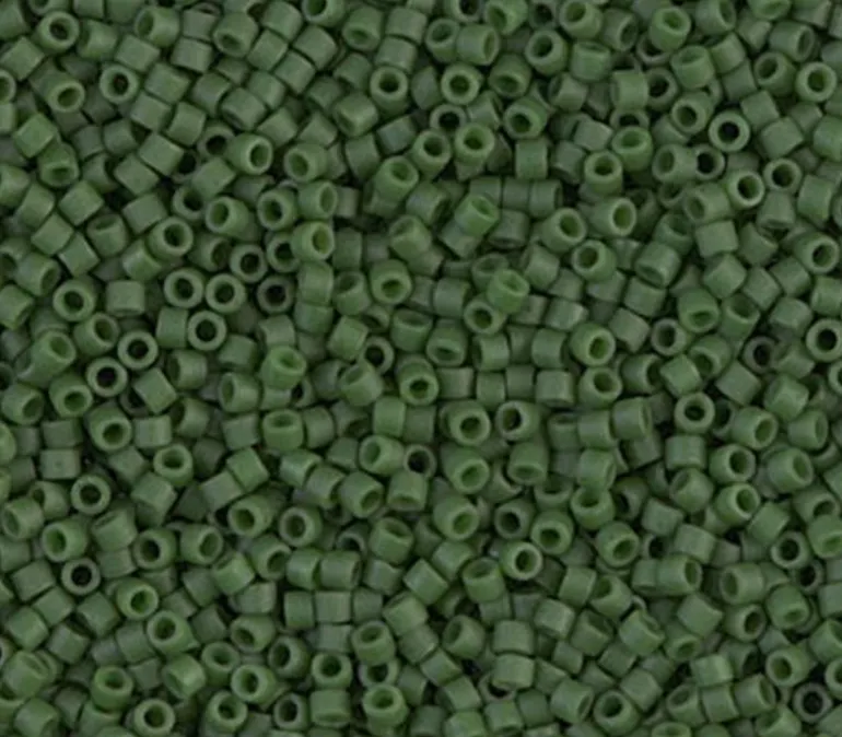 11/0 Miyuki Delica Seed Bead – Dyed Matte Opaque Olive