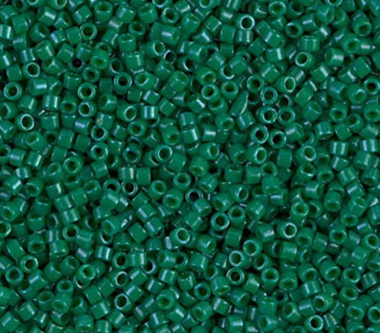 11/0 Miyuki Delica Seed Bead – Dyed Opaque Jade Green