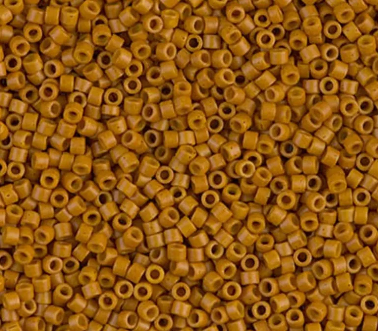 11/0 Miyuki Delica Seed Bead – Dyed Opaque Pumpkin