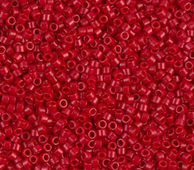 11/0 Miyuki Delica Seed Bead – Dyed Opaque Red