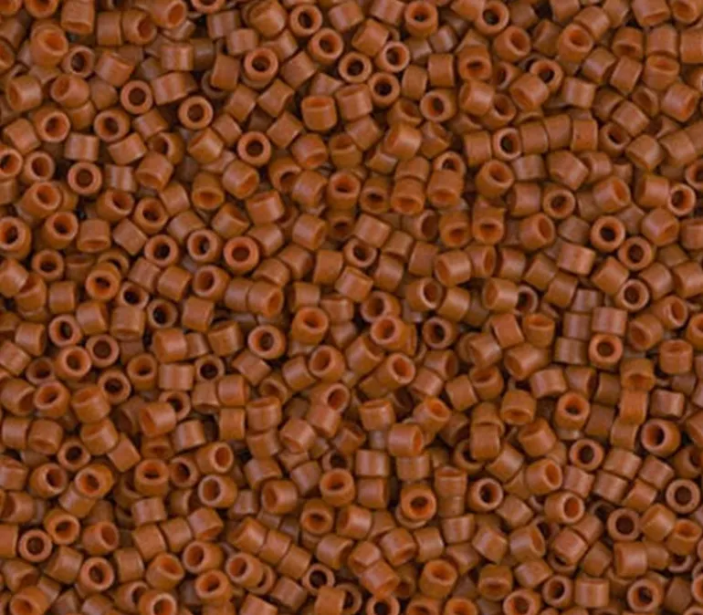 11/0 Miyuki Delica Seed Bead – Dye Matte Opaque Sienna