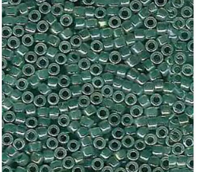 11/0 Miyuki Delica Seed Bead – Forest Green Lined Opal AB