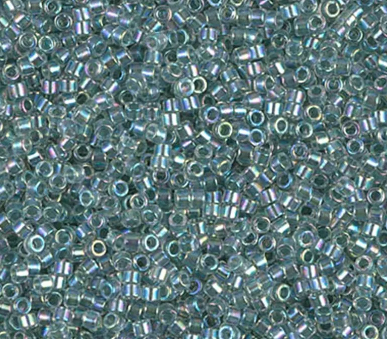 11/0 Miyuki Delica Seed Bead – Lined AB Light Seafoam