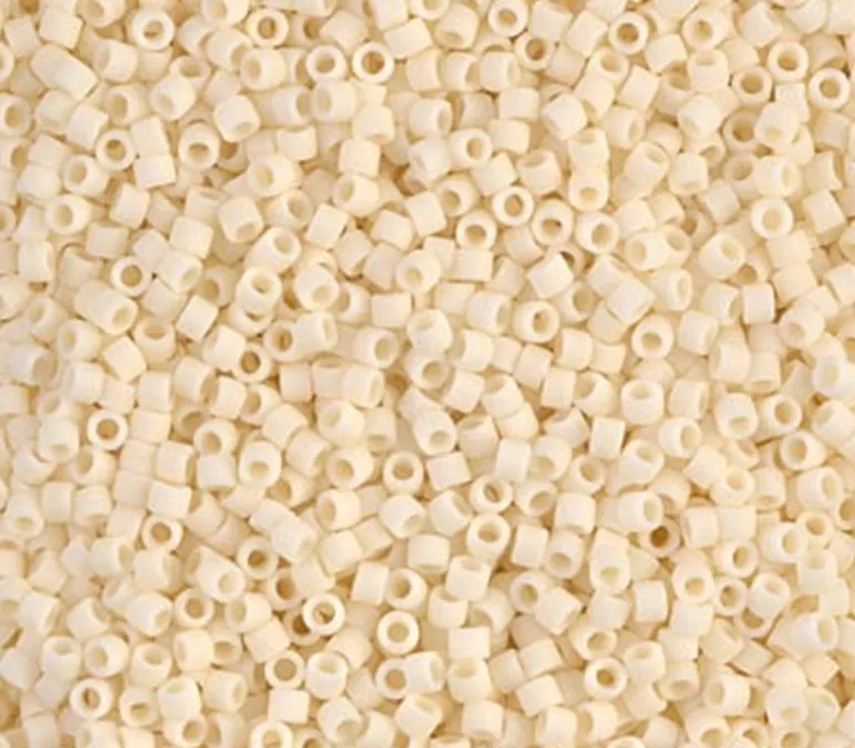11/0 Miyuki Delica Seed Bead – Matte Opaque Cream