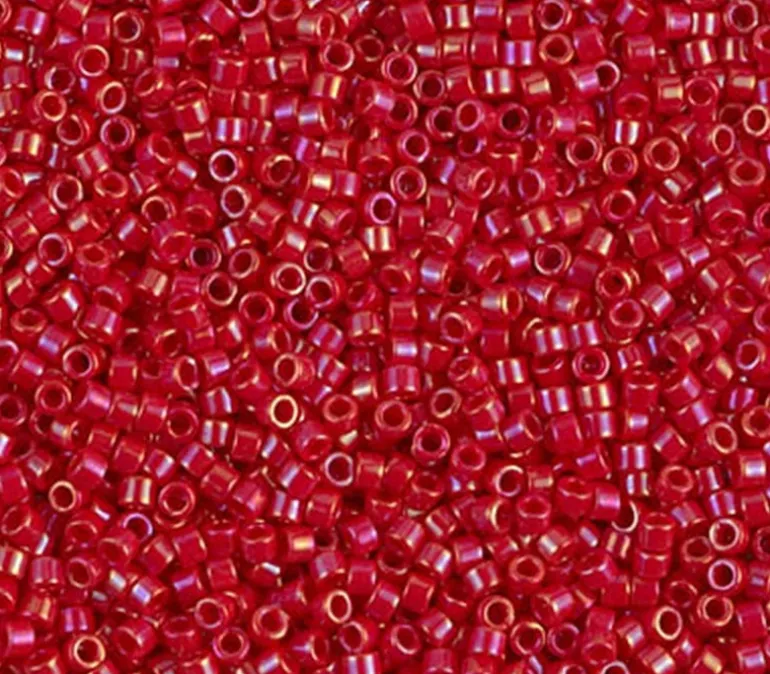 11/0 Miyuki Delica Seed Bead – Opaque Red Luster
