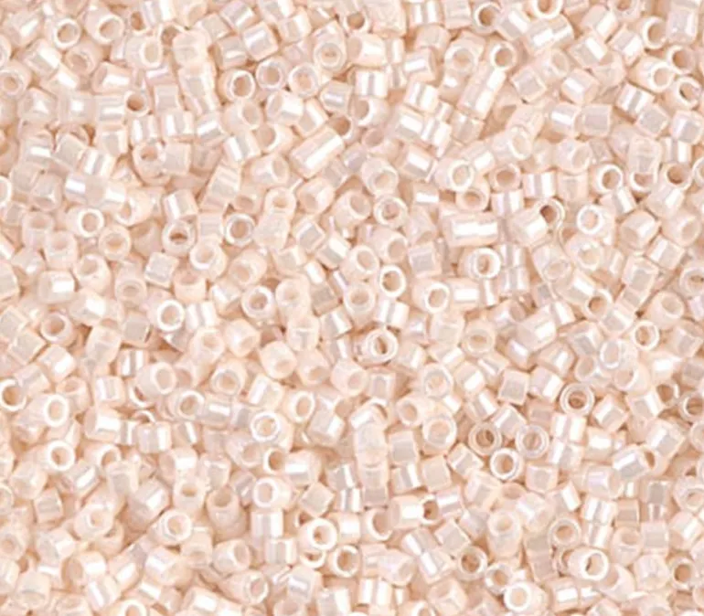 11/0 Miyuki Delica Seed Bead – Opaque Bisque White Ceylon