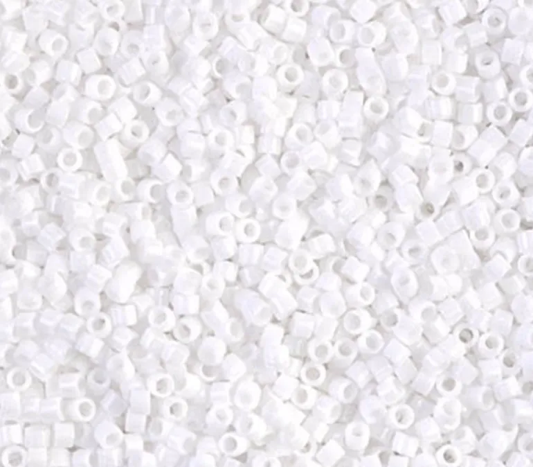 11/0 Miyuki Delica Seed Bead – Opaque Chalk White