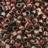 11/0 Miyuki Delica Seed Bead – Picasso Red Garnet Matte